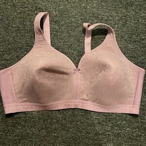 Cacique Women's Size 48D Lavender Floral Lace Lightly Line No Wire Lane Bryant